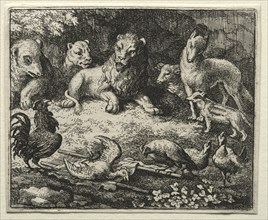 Reynard the Fox: The Complaint of the Cock. Creator: Allart van Everdingen (Dutch, 1621-1675).