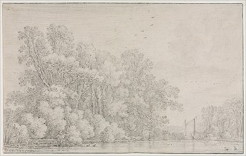 River Landscape, c. 1650?. Creator: Simon de Vlieger (Dutch, 1601-1653).
