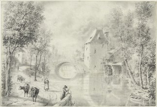 Road by the Old Bridge, 1800s. Creator: Unknown.