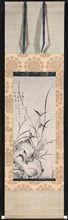 Rock, Bamboo, and Orchids, late 1300s-early 1400s. Creator: Gyokuen Bompo (Japanese, 1348-c. 1420).