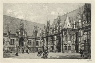 Rouen Illustré: Le Palais du Justice , 1896. Creator: Auguste Louis Lepère (French, 1849-1918).