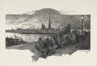 Rouen Illustré: Le Pont de Pierres, 1896. Creator: Auguste Louis Lepère (French, 1849-1918).