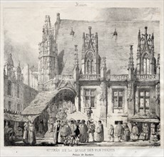 Rouen: Entrée de la Salle des Pas Perdus, Palais du Justice, 1824. Creator: Richard Parkes Bonington (British, 1802-1828).
