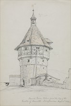 Round Tower, Castle of Munoth, Schafhausen, Switzerland, 1842. Creator: John William Casilear (American, 1811-1893).