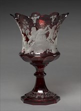 Ruby Vase, 1800s. Creator: Unknown.