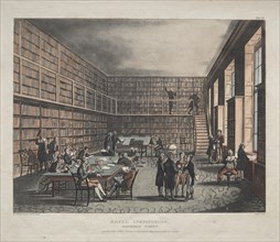 Royal Institution, Albemarle Street, 1809. Creator: Thomas Rowlandson (British, 1756-1827); Augustus Charles Pugin (British, 1762-1832), and.