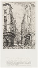 Rue des Marmousets (Old Paris), 1862. Creator: Maxime Lalanne (French, 1827-1886); A Cadart & F. Chevalier, rue Richelieu, 66 Paris.