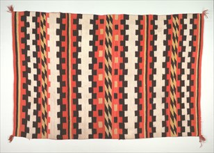 Rug (banded pound blanket style), c. 1895-1910. Creator: Unknown.