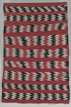 Rug Banded with "diamond stripes", c. 1890-1900. Creator: Unknown.