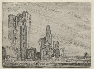Ruins of the Castle Huys Te Kleef near Haarlem, c. 1616. Creator: Willem Pietersz Buytewech (Dutch, 1591/92-1624); Claes Jansz Visscher.