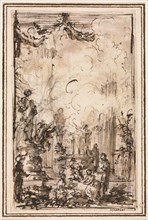 Sacrificial Offering in a Temple, after 1750. Creator: Giovanni Battista Piranesi (Italian, 1720-1778).