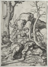 Samson and Delilah, c. 1507. Creator: Lucas van Leyden (Dutch, 1494-1533).