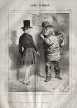 Scènes de Moeurs: Voulez-vous me permettre dallumer mon brule-gueule?. Creator: Charles Joseph Traviès de Villers (French, 1804-1859).
