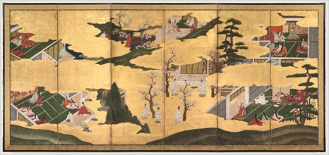 Scenes from the Tale of Genji, late 1700s. Creator: Tosa School (Japanese).