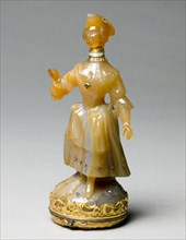 Scent Bottle and Box in the Form of a Woman, c 1880-1890. Creator: James Cox (British), attributed to.