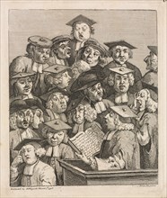 Scholars at a Lecture, 1736-1737. Creator: William Hogarth (British, 1697-1764).