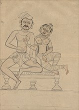 Seated Couple, c. 1800. Creator: Unknown.