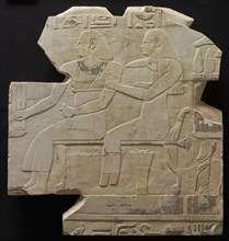 Seated Couple: Mentuemhat's Ancestors, c. 667-647 BC. Creator: Unknown.