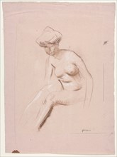 Seated Nude, fourth quarter 1800s or first third 1900s. Creator: Jean Louis Forain (French, 1852-1931).