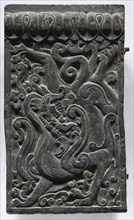 Section of a Coffin Platform: Dragon, 550-577. Creator: Unknown.
