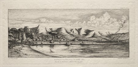Seine Fishing off Charcoal Burners Point, Akaroa, Banks Peninsula, 1845, 1863. Creator: Charles Meryon (French, 1821-1868).