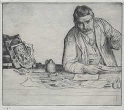 Self-Portrait - "The Etcher", 1897. Creator: William Strang (British, 1859-1921).