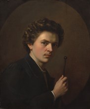 Self-Portrait with a Maulstick, c. 1863. Creator: Henri Regnault (French, 1843-1871).