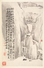 Sheer Cliffs, 1788. Creator: Min Zhen (Chinese, 1730-after 1788).