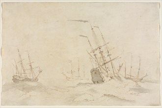 Ships, second half 1600s. Creator: Ludolf Backhuysen (Dutch, 1631-1708).