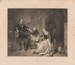 Signing of the Death Warrant of Lady Jane Grey. Creator: Charles Kennedy Burt (American, 1823-1892).