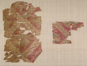 Silk Fragments with Palmette Blossoms, 700s. Creator: Unknown.
