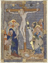Single Miniature Excised from a Missal: The Crucifiction, c. 1385-1390. Creator: Unknown.