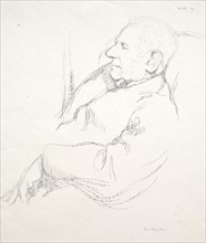 Sir Francis Seymour Haden Asleep, 1897. Creator: William Rothenstein (British, 1872-1945).