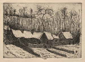 Six Etchings: The Thatched Bakery, Auvers, 1895. Creator: Paul Gachet (French, 1828-1909).