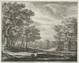 Six view in the wood of the Hague: A Man with a Staff in His Hand. Creator: Roelant Roghman (Dutch, 1627-1692).