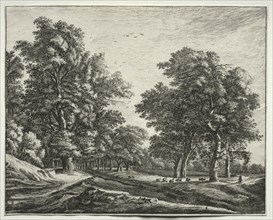Six view in the wood of the Hague: Goats Under the Trees. Creator: Roelant Roghman (Dutch, 1627-1692).