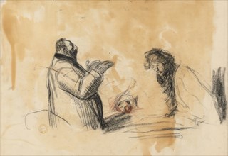 Sketch for In the Hospital (verso), fourth quarter 1800s or first third 1900s. Creator: Jean Louis Forain (French, 1852-1931).