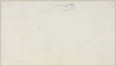 Sketch of a Sphinx [?] (verso), c. 1879-80. Creator: Luc-Olivier Merson (French, 1846-1920).