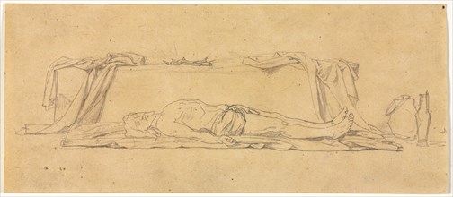 Sketch of the Dead Christ Lying by the Sepulchre, 1800s. Creator: Jules Eugène Lenepveu (French, 1819-1898).
