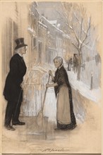Sketch to illustrate "Not Honourably Discharged", 1904. Creator: William Leroy Jacobs (American, 1869-1917).
