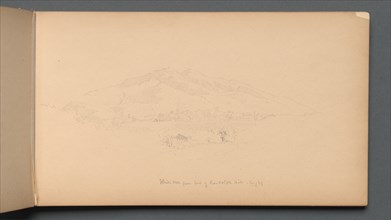 Sketchbook, page 12: "White Mountians from foot of Randolph Hill", 1859. Creator: Sanford Robinson Gifford (American, 1823-1880).