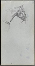 Sketchbook, page 21: Study of a Horse. Creator: Ernest Meissonier (French, 1815-1891).