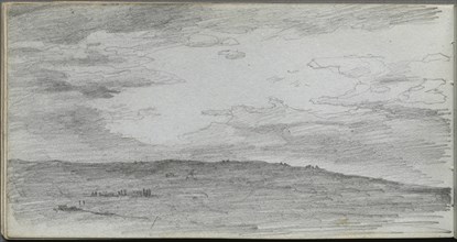 Sketchbook, page 34: Landscape Study. Creator: Ernest Meissonier (French, 1815-1891).