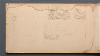 Sketchbook, page 39: Maine Landscape Vignittes, 1859. Creator: Sanford Robinson Gifford (American, 1823-1880).