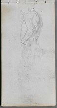 Sketchbook, page 51: Figure Study. Creator: Ernest Meissonier (French, 1815-1891).
