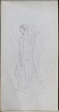 Sketchbook, page 92: Two Nudes. Creator: Ernest Meissonier (French, 1815-1891).