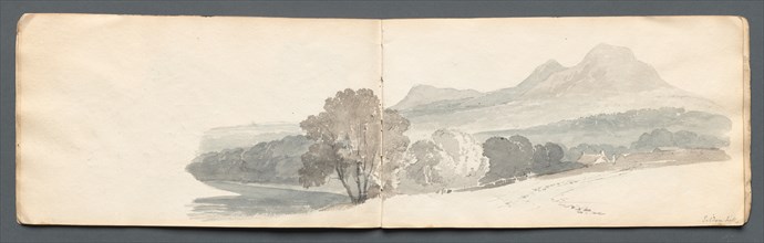 Sketchbook: Eildon Hills, 1814. Creator: Samuel Prout (British, 1783-1852).