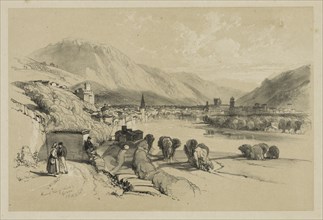 Sketches at Home and Abroad: General View of Trento, 1834. Creator: James Duffield Harding (British, 1798-1863).