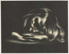 Sleep (Jean-René Carrière), from LAlbum destampes originales de la Galerie Vollard, 1897. Creator: Auguste Clot (French, 1858-1936); Eugène Carrière (French, 1849-1906); Ambroise Vollard.
