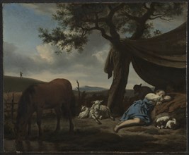 Sleeping Shepherds, 1663. Creator: Adriaen van de Velde (Dutch, 1636-1672).